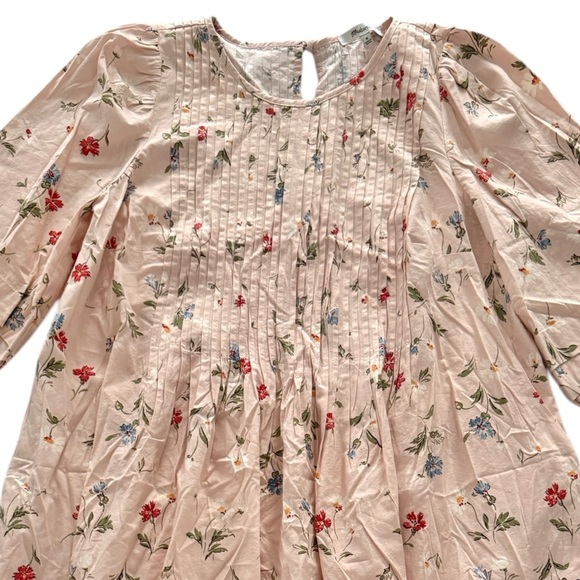 Madewell Pintuck Puff-Sleeve Mini Dress in Seaside Floral - Picture 7 of 15